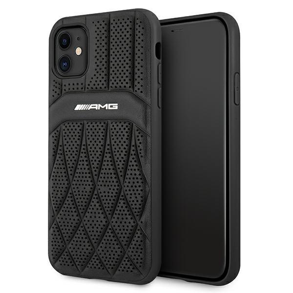 AMG AMHCN61OSDBK iPhone 11 6,1 "czarny/čierny tvrdý kožený oblúk