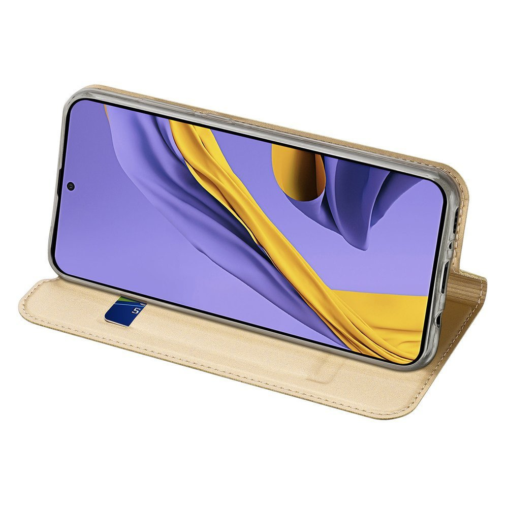 DUX DUCIS Skin knížkové pouzdro na Samsung Galaxy A71 golden