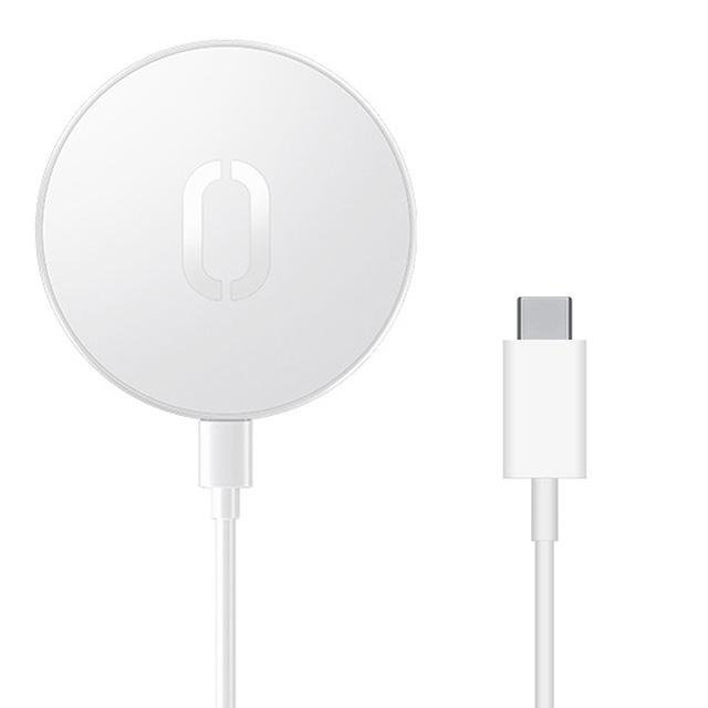 Bezdrôtová nabíjačka Qi Joyroom 15 W pre iPhone (kompatibilná s MagSafe) + kábel USB typu C biely (JR-A28)