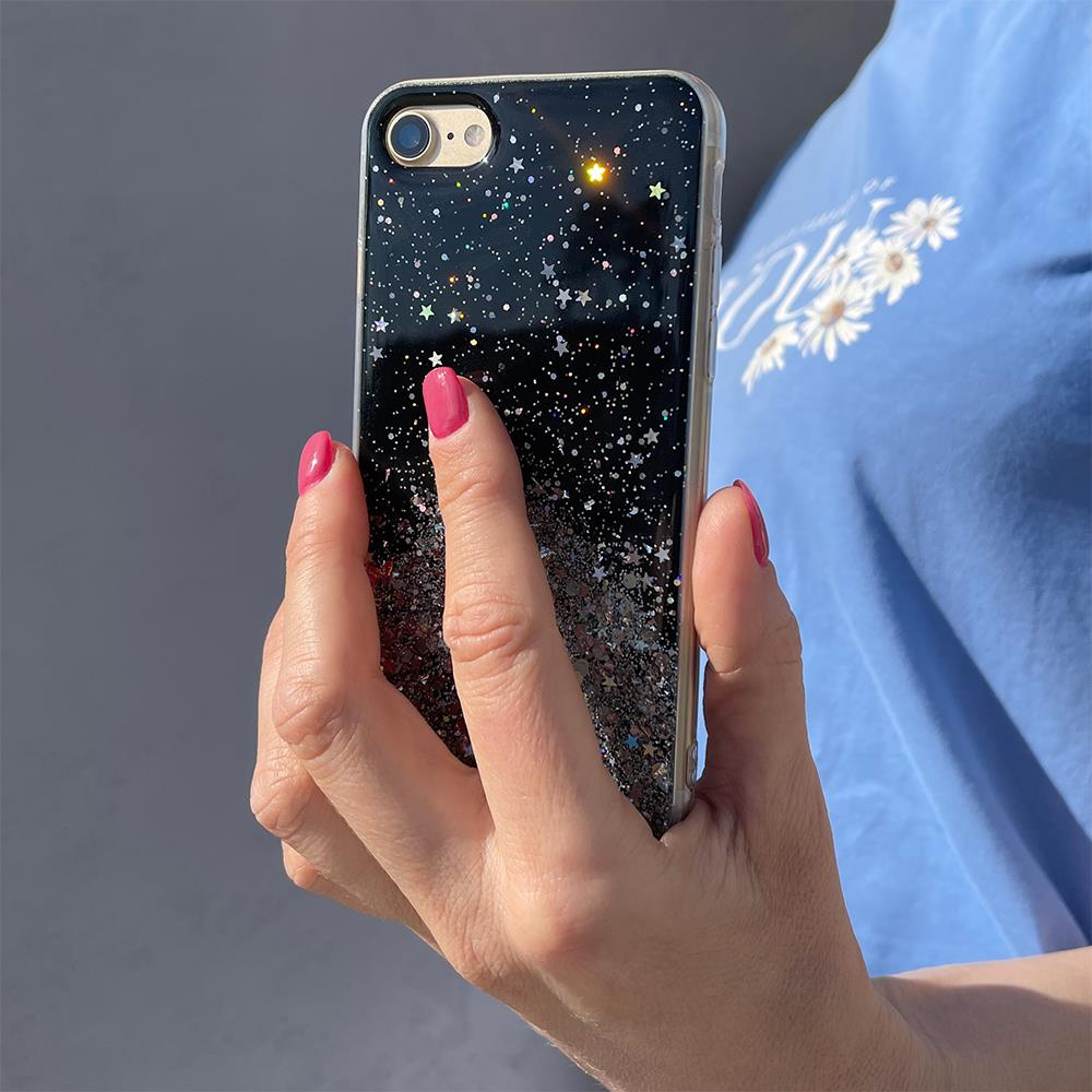 Wozinsky Star Glitter silikonové pouzdro na iPhone XR black