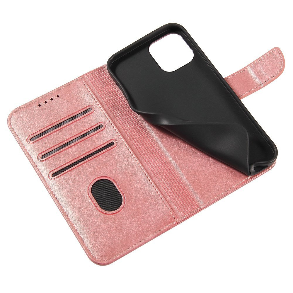Magnet Case elegantné knížkové púzdro pre iPhone 12 Pro MAX 6.7" pink