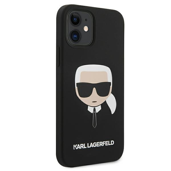 Karl Lagerfeld KLHCP12SSLKHBK iPhone 12 mini 5,4 & quot; čierny / čierny pevný obal Silikónová hlava