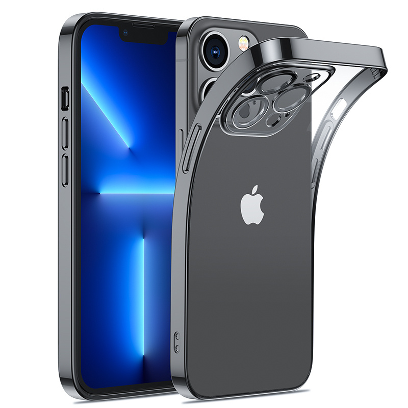 Joyroom 14Q Case pro iPhone 14 Plus kryt pouzdra s kovovým rámečkem černý (JR-14Q3-černý)