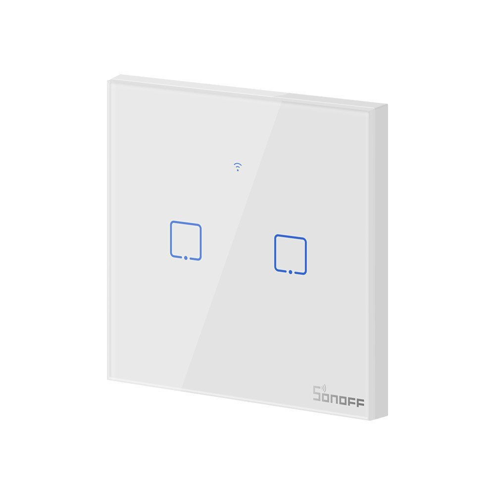 Sonoff T0EU2C-TX dvojkanálové dotykové bezdrôtové nástenné inteligentné prepínače Wi-Fi (IM190314010)