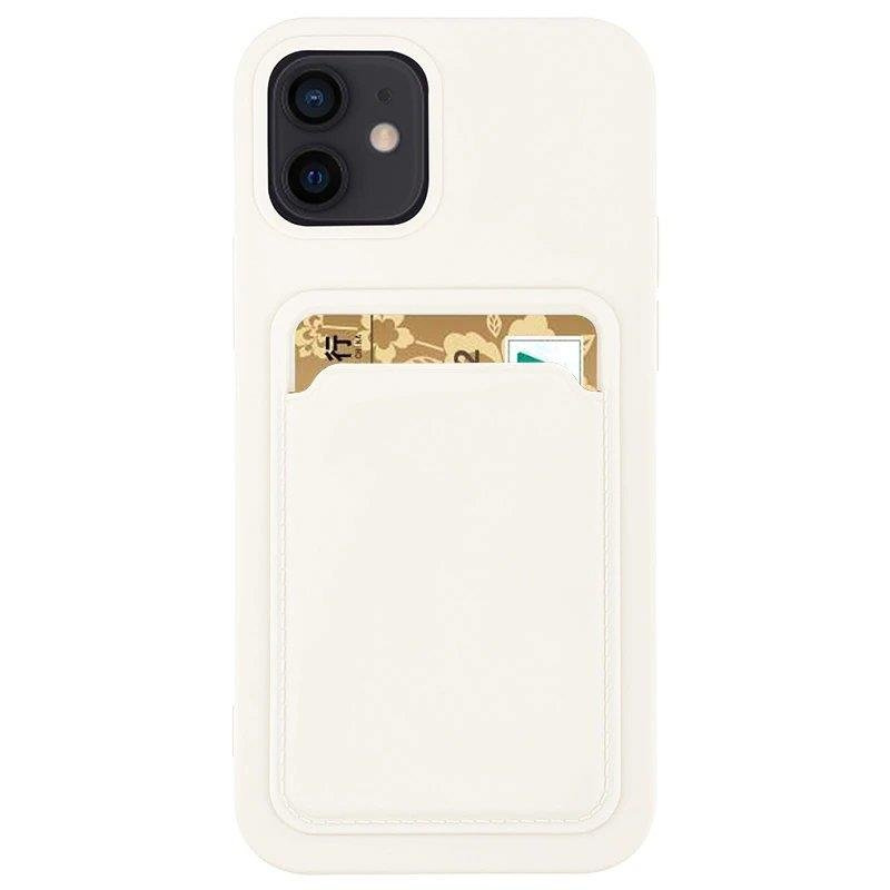 Silikonové pouzdro s kapsou na karty Card Case pro Samsung Galaxy S21+ 5G (S21 Plus 5G) bílá
