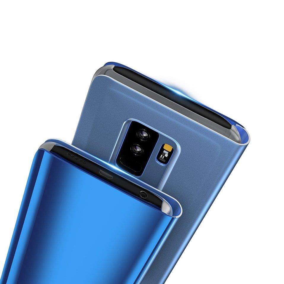 Knižkove púzdro na Samsung Galaxy S8 G950 black s priehľadnou prednou stranou