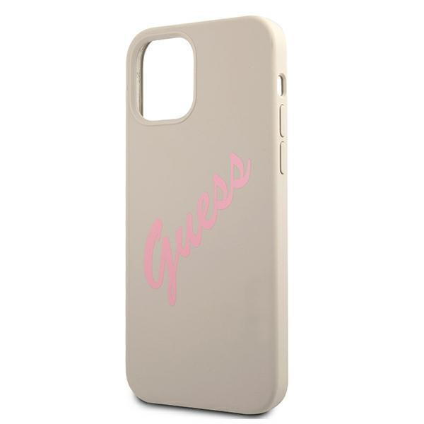 Guess GUHCP12LLSVSGP iPhone 12 Pro Max 6,7 & quot; sivý ružový / sivý ružový tvrdý silikón Vintage