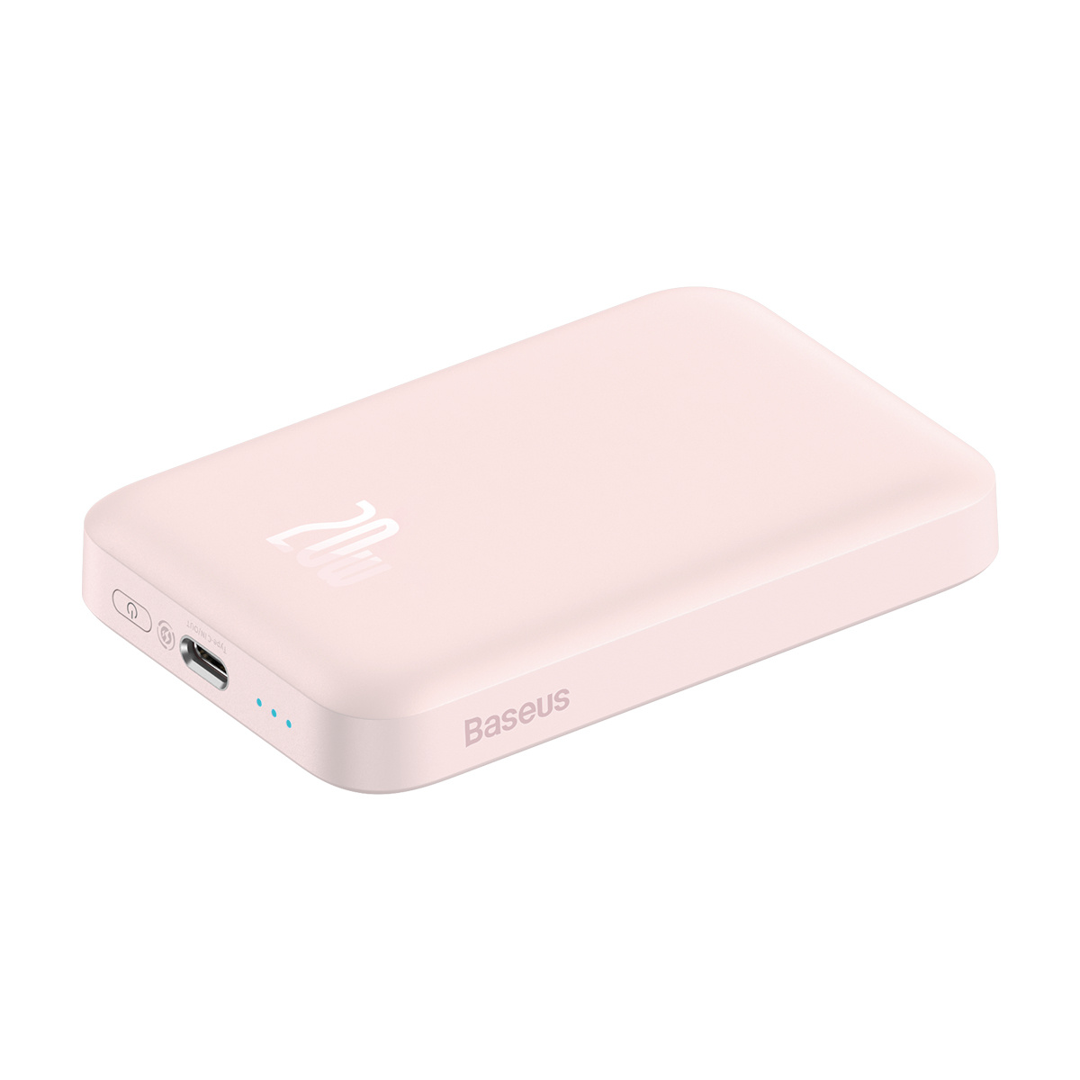 Magnetická power banka Baseus 20W + USB kábel Typ C 60W 50cm ružový (PPCX020004)