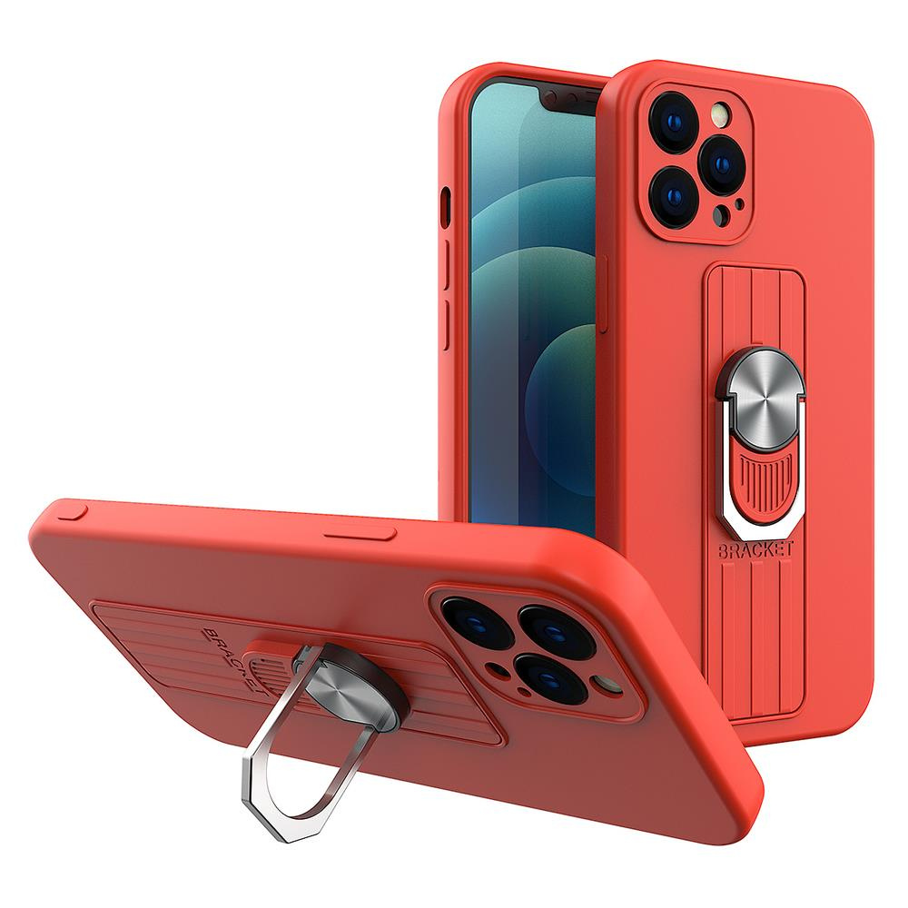 Obal Ring Case pro Xiaomi Poco X3 NFC červená 9145576215678