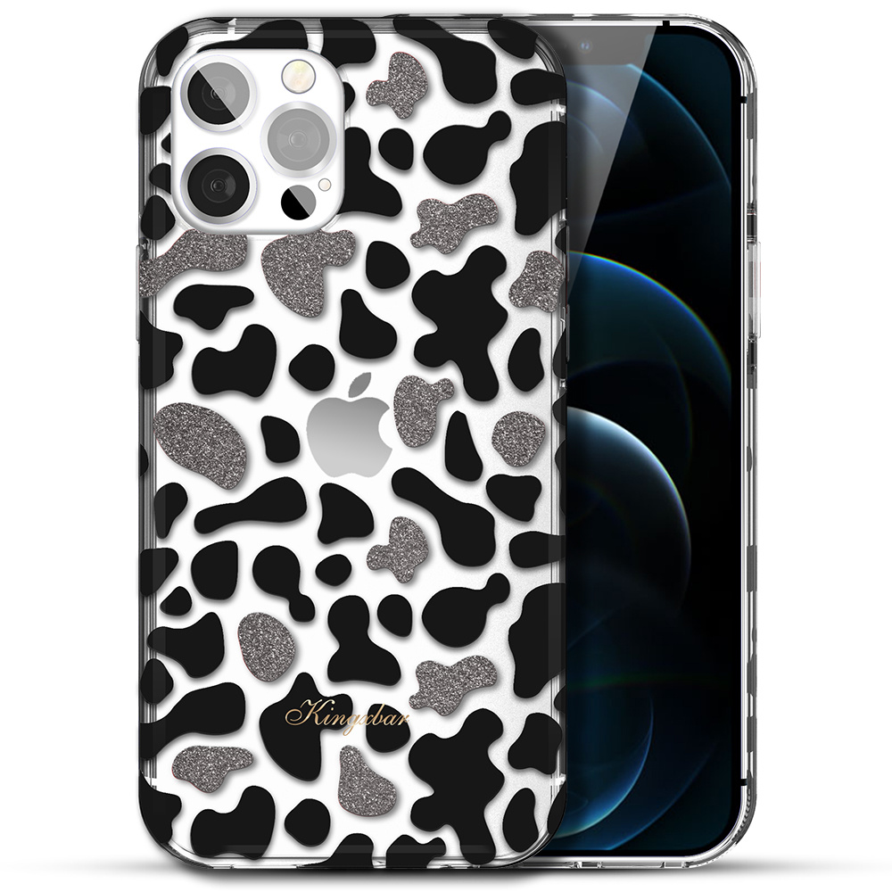 Levně Kingxbar Wild Series silikonové pouzdro na iPhone 13 Pro 6.1" Cow
