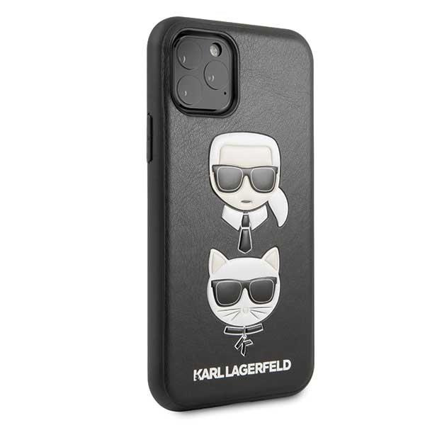 Puzdro Karl Lagerfeld KLHCN58KICKC iPhone 11 Pro hardcase čierne / čierne Karl & amp; Choupette