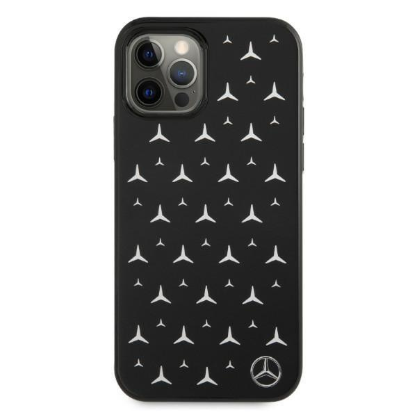 Mercedes MEHCP12LESPBK iPhone 12 Pro Max 6,7 "czarny/čierny tvrdý vzor Silver Stars Pattern