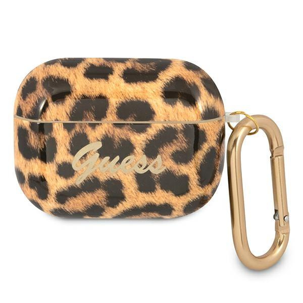 Guess GUAPUSLEO púzdro na AirPods PRO gold Leopard Collection
