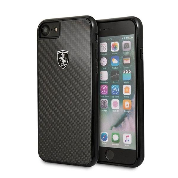 Hardcase Ferrari FEHCAHCI8BK iPhone 7/8 čierny / čierny Carbon Heritage