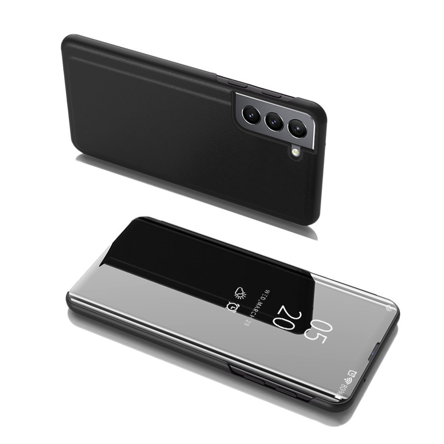 Knižkove púzdro pre Samsung Galaxy S22 PLUS 5G s priehľadnou prednou stranou black