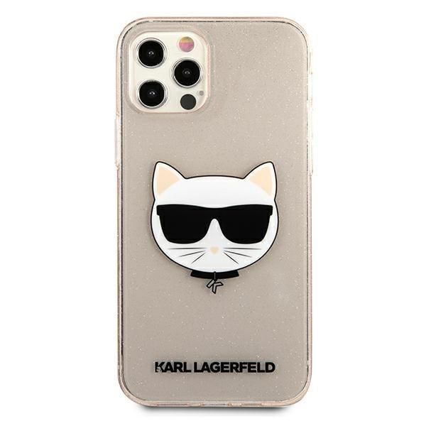 Glitter Choupette Karl Lagerfeld KLHCP12LCHTUGLGO iPhone 12 Pro Max 6,7 & quot; zlatý / zlatý pevný obal