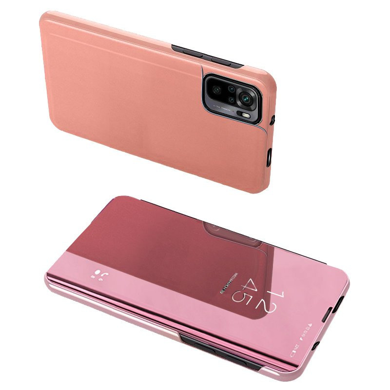 Knižkove púzdro pre Xiaomi Poco X4 NFC s priehľadnou prednou stranou Pink