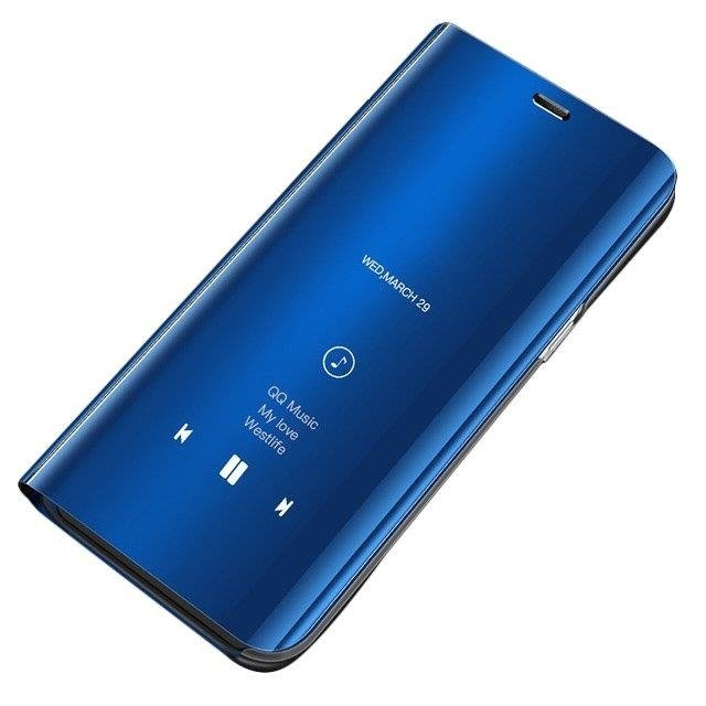 Knižkove púzdro pre Huawei P30 Lite blue s priehľadnou prednou stranou