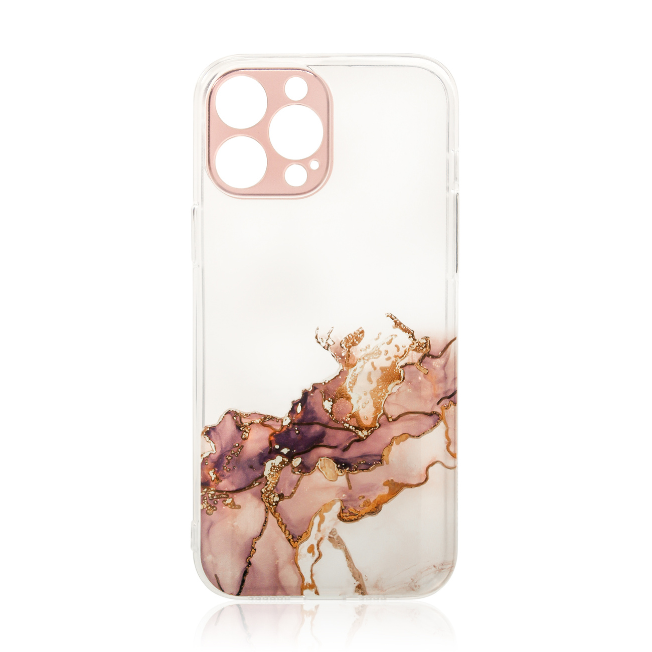 Marble Case silikonové pouzdro na iPhone 13 Pro MAX 6.7" Brown