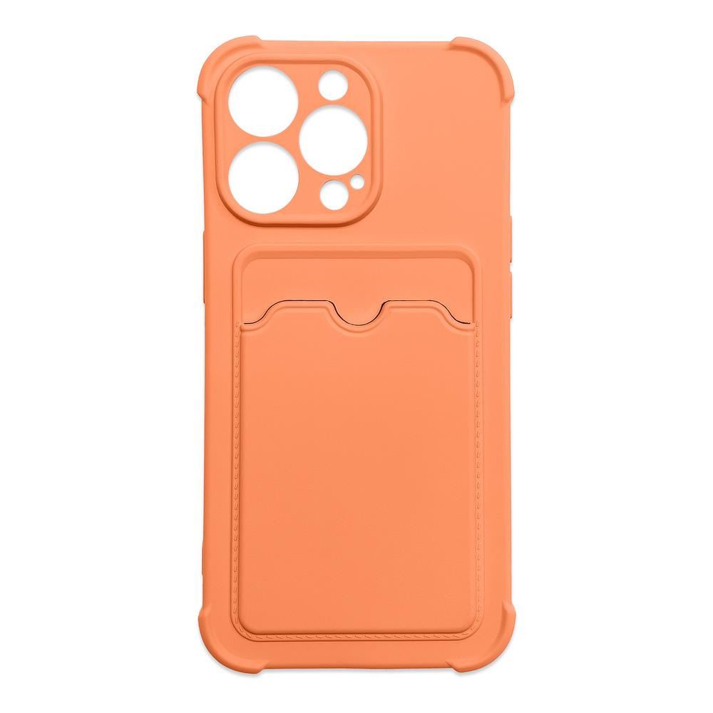 Levně Silikonové pouzdro AirBag s kapsou na iPhone 12 Pro MAX 6.7" orange