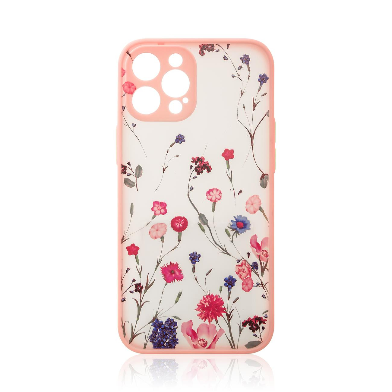 [PO ZWROCIE] Pouzdro Design Case iPhone 13 , idylické květiny , růžová