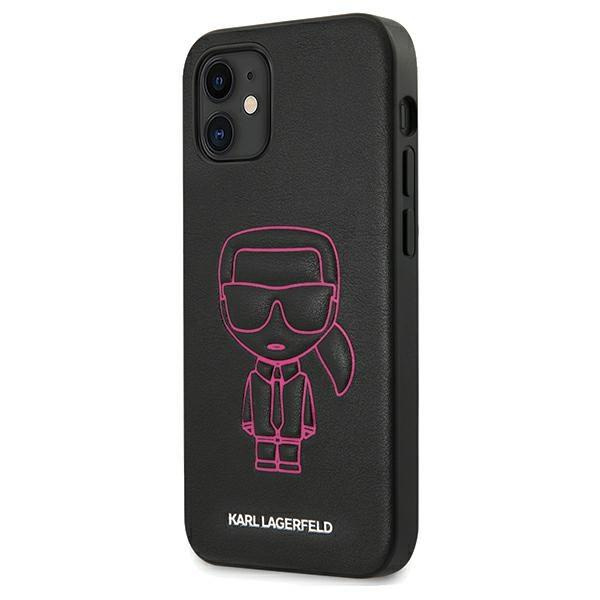 Karl Lagerfeld KLHCP12SPCUIKPI iPhone 12 mini 5,4 & quot; ružový / ružový tvrdý obal Karl Ikonik Outline
