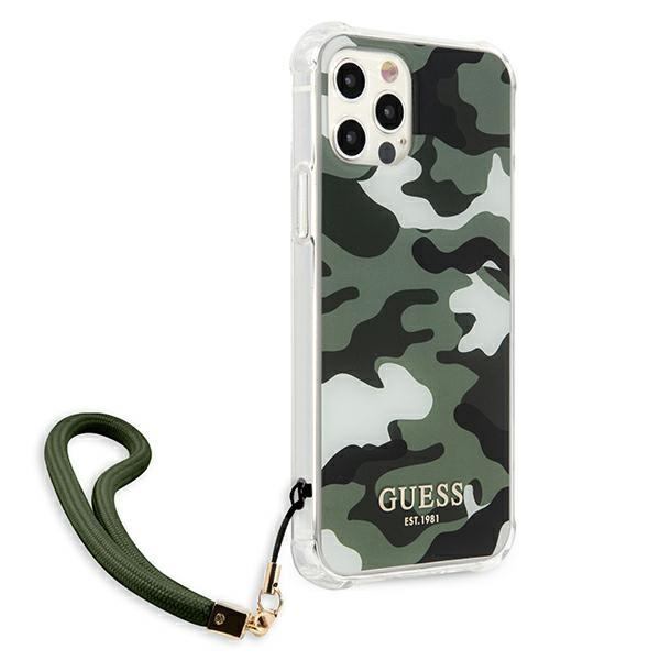 Guess GUHCP12MKSARKA iPhone 12/12 Pro 6,1 & quot; zelená / khaki hardcase Camo kolekcia