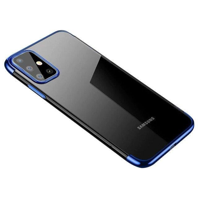 Color Electroplating silikónové puzdro na Samsung Galaxy A72 blue