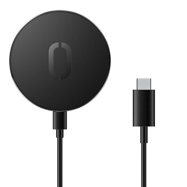 Bezdrôtová nabíjačka Qi Joyroom 15 W pre iPhone (kompatibilná s MagSafe) + kábel USB typu C čierny (JR-A28)