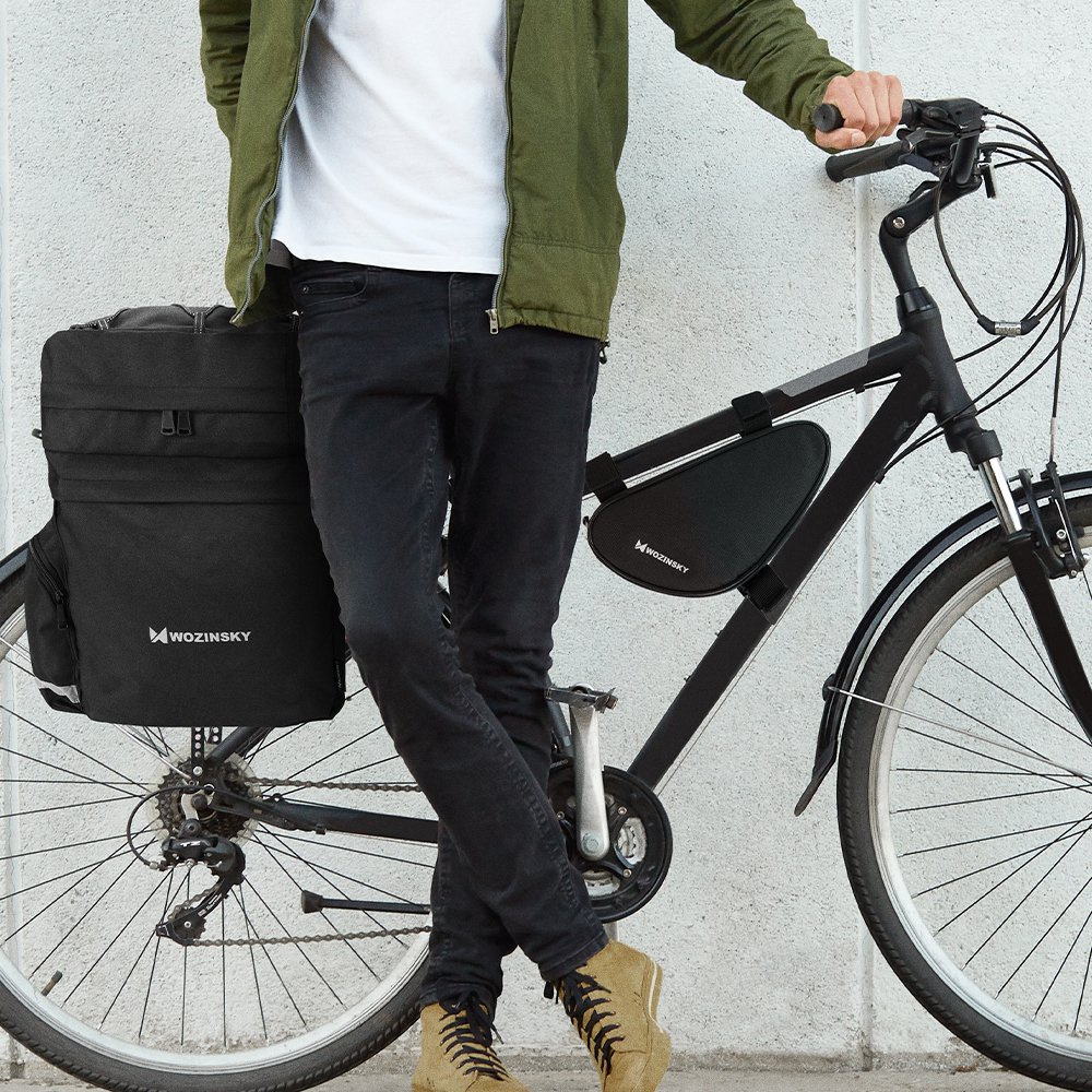 Wozinsky cyklistická minimalistická taška pod rám bicykla 1,5 l Black