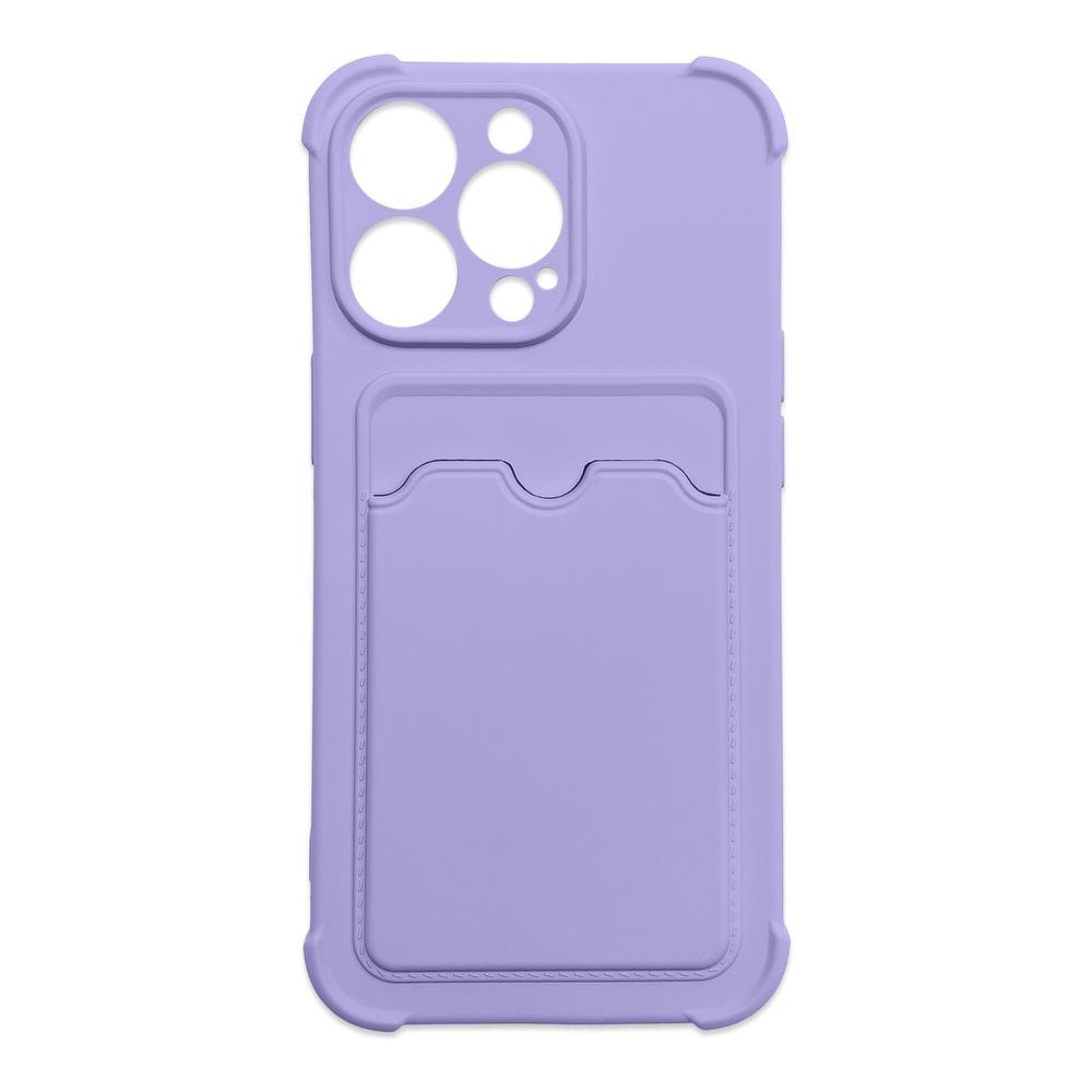Silikonové pouzdro AirBag s kapsou na iPhone 13 6.1" purple