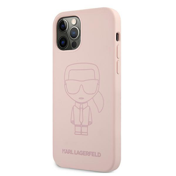 Karl Lagerfeld KLHCP12LSILTTPI iPhone 12 Pro Max 6,7 & quot; silikónový ikonický obrys ružová / ružová
