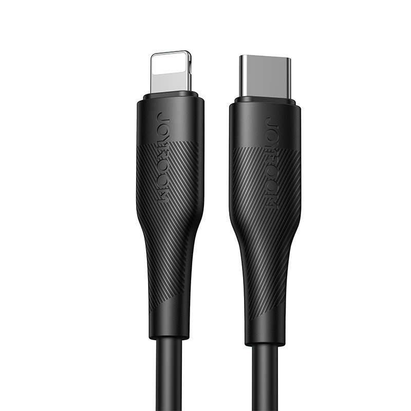 Joyroom USB typu C - bleskový kábel, napájanie 20 W, 2,4 A, 0,25 m, čierny (S -02524M3, čierny)