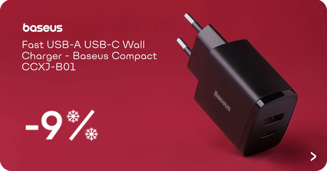 Fast USB-A USB-C Wall Charger - Baseus Compact CCXJ-B01