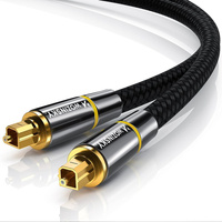 [RETURNED ITEM] Wozinsky digital optical audio fiber cable Toslink SPDIF 1,5m black (WOPT-15)
