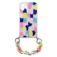 Color Chain Case gel flexible elastic case cover with a chain pendant for Samsung Galaxy A72 4G multicolour  (1)