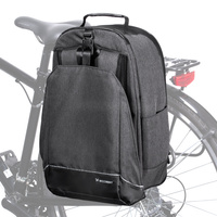 Wozinsky bicycle luggage carrier bicycle backpack with a frame 2in1 30l black (WBB33BK)